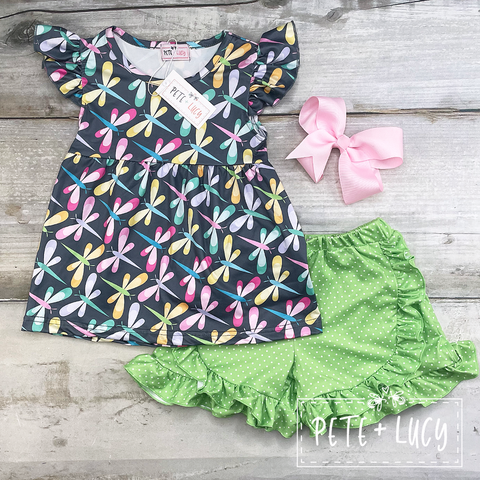 Dreaming of Dragonflies 2 Piece Short Set